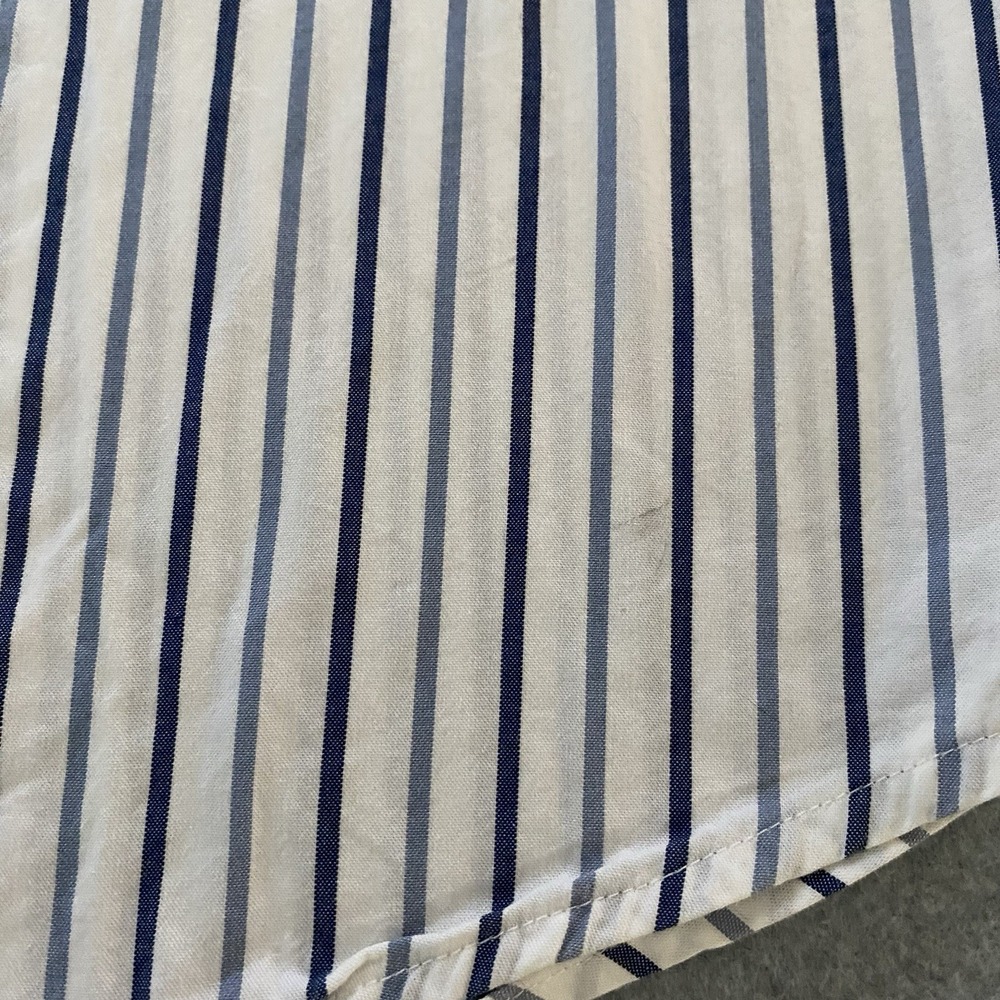 Wrangler Classic Button Up Long Sleeve Western Shirt Men's XL Blue White Striped - Picture 8 of 14